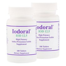 옵티목스 아이오도랄 IOD 12.5 타블렛, 180개입, 2개