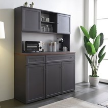 [1만원★즉시할인]장인가구 셰리 그레이 1200 서랍 주방수납장 상부장세트