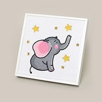 보석십자수 액자형 인테리어 동물 캐릭터(별코끼리) 2023543EA