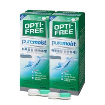 옵티프리 퓨어모이스트 렌즈세정액 420ml x 2p + 렌즈케이스 2p, 1세트