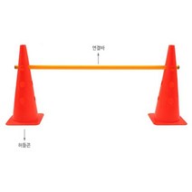 제이스토어 / 유치원 운동 키즈 체육 교구 허들콘 시스템 48cm 낱개, N  블루