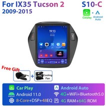 JMCQ-2 딘 4G 안드로이드 11 자동차 라디오 현대 IX35 투싼 2 2009-2015 스테레오 멀티미디어 비디오 플레, 13 S10-C-MIC