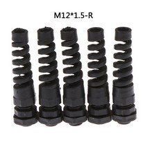 케이블글랜드 5pcs ip67 방수 m12m16m18m20 케이블 글랜드 커넥터 3-12mm 와이어 스레드에 대 한 플라스틱 플렉스 나선형 스트레인 릴리프 프로텍터, a