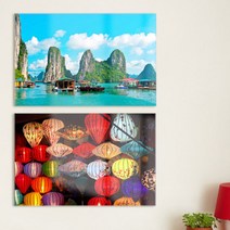 꾸밈 ce143-아크릴액자베트남풍경(대형) 액자, 1.수상가옥