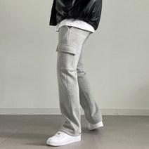 치트키 티버 기모 슬림 카고 트레이닝 팬츠