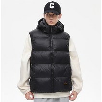 남성용 블럭디아 후드 패딩조끼