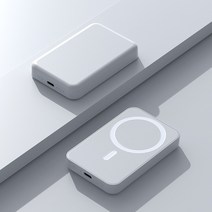 PYHO 맥세이프 마그넷 보조배터리 20W 무선고속충전, 흰색, 10000mAh