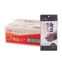 [푸드득]진주햄 명품 쇠고기육포 45g 30입 아이들 사무실 간식 대용량, 1FYJ_진주명품육포45g30입