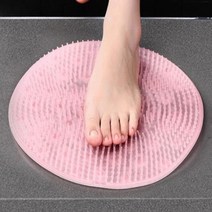 미라클다인 실리콘 원형 풋브러쉬 발씻기 클리너 등밀이 씻는 솔 발닦이 세척매트 마사지기 사은품제공, 파랑
