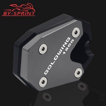 자이로-x 50 고무 패드레이저 로고 오토바이 CNC 킥 스탠드 사이드 확장 패드 혼다 골드윙 1800 GL 2018-2, 02 Titanium