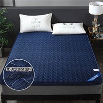 댕댕구리 두꺼운 침대 매트리스 싱글 스폰지 토퍼 매트 1인용 기숙사, 60 120 cm 유아용 침대, 5D 통기성 블루 - 두께 6.5cm