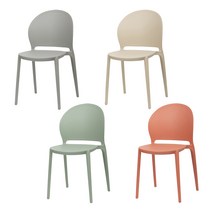체스넛 스태킹 카페 가정 인테리어 체어 의자 (4color), 1개, 코랄