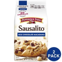 Pepperidge Farm Cookies 페퍼릿지 팜 소살리토 크리스피 밀크 초콜릿 마카다미아 쿠키 204g 2팩, 2개