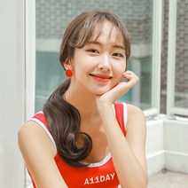 가발매니아 플리츠 31cm리얼포니(제디원사) 포니테일가발 묶음머리가발 올림머리가발, 모카브라운