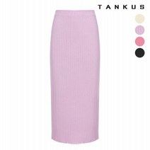 탱커스 여성 H라인 슬릿 골지 스커트