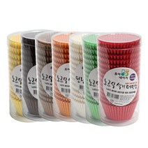 더팩컴퍼니 노르딕색지 머핀컵45mm 7종, 1통, 노랑