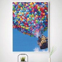 하늘 풍경 보석십자수 큐빅 그림 거실 침실 5d 포인트 크로스 스티치 작은 집콕 놀이, 풀 다이아몬드80×110 cm지플락 백 나인 다이