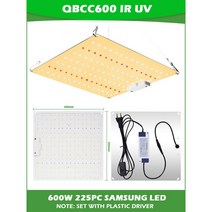 LED 성장 조명 800W SM LM281b 다이오드 조용한 팬리스 전체 스펙트럼 높은 PPFD 빛 5x5FT 커버리지 채, 02 QBCC600 IR UV_05 AU