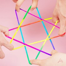 실뜨기놀이 레트로놀이 컬러실 실뜨기실, 1개