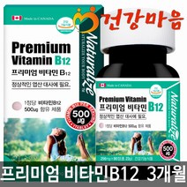 네추럴라이즈 고함량 프리미엄 비타민B12 90정 1통 3개월분 비타민B 군 알약 대용량 비타민b군 비타민 비타민B12 엽산 대사에 필요 영양제 보충제 선물 수용성 비타민제