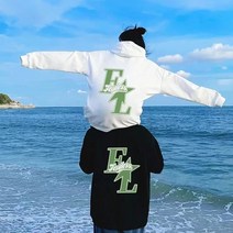 추동 아메리칸 스트리트 레터링 후드 남여 루즈핏 커플룩 상의 반바지 커플룩