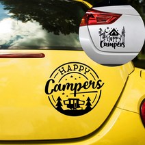 캠핑스티커 차량용 캠핑카 커스텀스티커 오토바이데칼, 블랙F