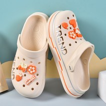 구멍 신발 여성의 새로운 미끄럼 방지 샌들 패션 게으른 Baotou 하프 드래그 부드러운 바닥 해변 신발 편안한 캐주얼 샌들과 슬리퍼