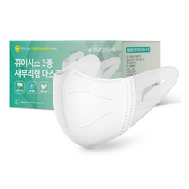 퓨어시스 3중 MB필터 새부리형 덴탈 마스크 성인용 화이트 대형, 100개입
