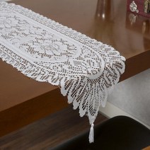 레이스 테이블러너 화이트 114cm 협탁러너 식탁보러너, 상세페이지참조