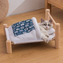 길고양이집 야외고양이집 고양이숨숨집 고양이 침대를위한 애완 동물 안락 의자 이동식 침낭 해먹 나무 겨울 따뜻한 새끼 고양이 고양이 집 애완 동물 침대 작은 개 소파 매트, 아쿠아 그린, L
