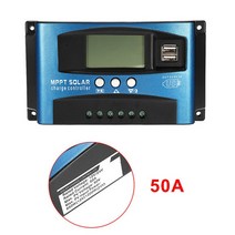 캠핑용 파워뱅크 태양 전지 패널 배터리 충전 컨트롤러 광 12V/24V 30A 50A 100A 태양광 레귤레이터 MPPT 충전기 LCD 디스플레이, [03] 50A, 03 50A