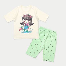 아동복 7부 실내복 멜리스 모달슬러브 우산소녀