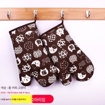 두꺼운 전자레인지 장갑 고온 단열 주방 가정용 방열 오븐 오븐 베이킹 전용 방열, 카멜란지, 하나