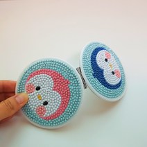 [파코] 캐릭터 어린이 초보용 DIY 보석십자수 귀여운 손거울 초등아동 집콕놀이 취미키트사이트, 04 사슴커플
