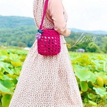 [DIY]몬지얀 쿠르르 네트백 패브릭얀 코바늘가방뜨기 패키지(코바늘포함), m28-어반블루