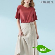 다일리아 코모드 베이직 반팔 모달 티셔츠 로즈
