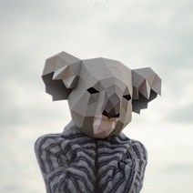 종이가면 페이퍼크래프트 도안 3D 모형 접기 DIY 페이퍼토이 산타클로스 미키마우스 코알라 늑대 기린, D + 광택타입