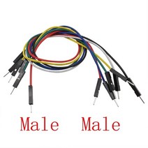 아두이노 키트 코딩 입문 교육 보드 점퍼선 10 개/몫 2.54mm 남성 여성 브레드 보드 점퍼 와이어 케이블 커, 01 Male to Male_03 Yellow