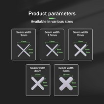 산업용 건설업 건축 100pcs 1.01.522.53mm 장식 도구 세라믹 타일러 스페이서 크로스 플라스틱 타일 배관공 재사용 레벨링 시스템 건설, [03] 2mm, 03 2mm