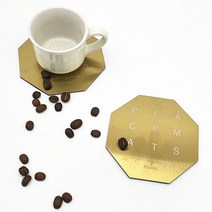 금속 골드 코스터 다각형 티코스터 컵받침 컵홀더 고급코스터 메탈코스터