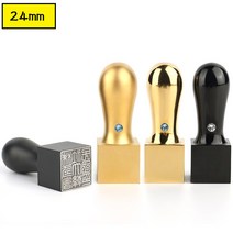 24MM 티타늄 사각직인 법인도장 인감도장 4종칼라 개인도장, 고인체, 2, 유광 블랙