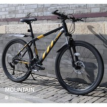 MTB 산악자전거 입문용 유압식 26인치 27.5인치 30단, [얼티밋] 블랙 골드 [스포크]