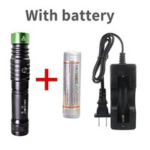 초강력 led 고휘도 미니 휴대용 충전식 캠핑 손전등 후레쉬 렌턴 작업등 ARCHON J1 100m 다이빙 레이저 포인터 녹색 레이저 포인터 토치 강력한 Led 전술 레이저, 배터리 세트, 1개