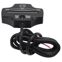 납산 배터리 12V LED 납산 축전지 표시기 게이지 배터리 레벨 모니터 골프 카트 해양 오토바이 지게차, 01 Black