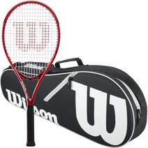 윌슨 페더러 Pro Staff Precision XL 110 글로스촉감좋은 레드 테니스 라, 단일사이즈