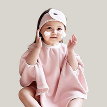 소아베 아기 세안 세수 세면 워시빕 극세사 타올 무형광 국내산, 포함, 핑크, 1개