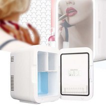 미니 냉장고 4L 거울 LED 화장품 과일 음료 소형 홈 자동차 사무실 EU 플러그 220V 홈, 한개옵션0