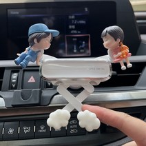 차량용 핸드폰 거치대 송풍구 심플 귀여운캐릭터, J