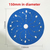 6인치 다공성 블루 샌딩 디스크 150mm 후크 및 루프 궤도 로터 연마 사포 페스툴 자동차 퍼티 도구에 적합, 03 P180_01 10 PCS