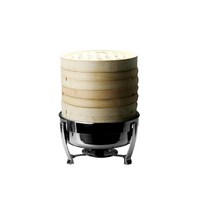 찜판 잔치 행사 푸드 디쉬 JH-068 40cm 알콜용 금장 뷔폐용 대나무 딤섬 3단찜기